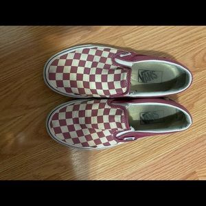checkered slip on vans